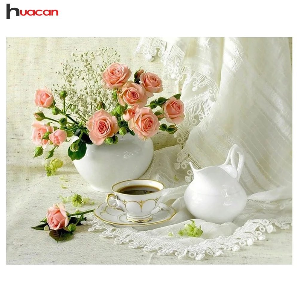 

Diamond Painting Flower Mosaic Picture Rhinestones Diamond Embroidery Floral Needle Arts & Craft