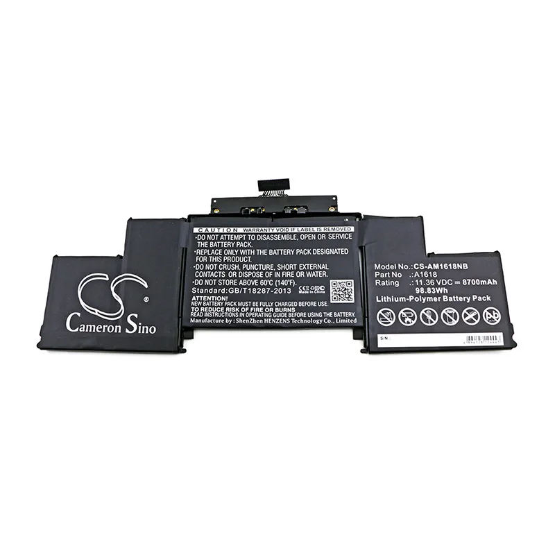 Для Apple MacBook Pro 15 A1 398 retina Аккумулятор ноутбука A1618 8700 mAh/98.83Wh 11,36 V