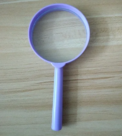 Purple 60 мм ручные детская увеличительное стекло акриловое волокно высокой четкости Ранние Обучающие Развивающие игрушки - Цвет: Purple