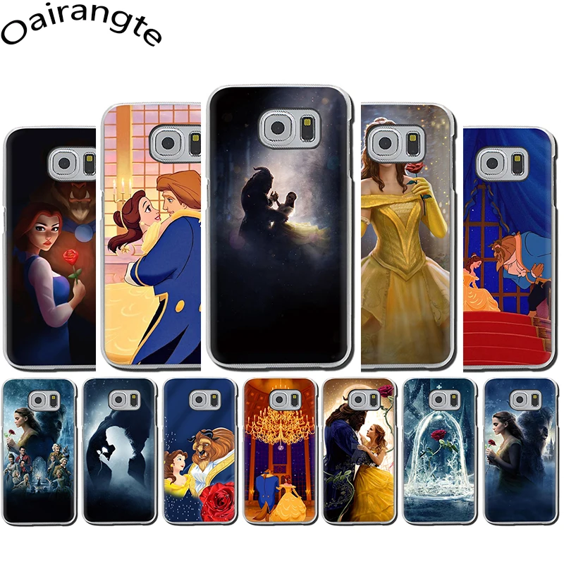 

Beauty Beast Rose Princess Hard Phone Case for Samsung S6 S7 Edge S8 S9 S10 Plus S10e Note 8 9 10 M10 M20 M30 M40