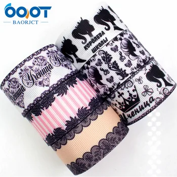 

OOOT BAORJCT 1752215 25mm 10yard Cartoon Ribbons Thermal transfer Printed grosgrain Wedding Accessories DIY handmade material