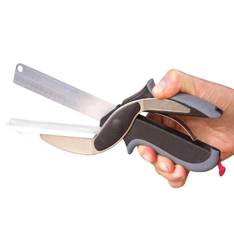 NEW ARRIVAL 2 in 1 Kitchen Knife Cutting Board Scissors Stainless Steel Kitchen font b Food