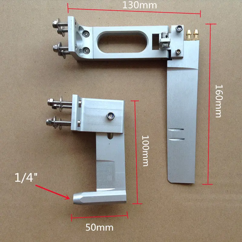 

1Set RC Boat 160mm Suction Rudder + 100mm Shaft Bracket Kit 6.35mm Flexible Shafts Holder for RC Gasoline Boat Connector