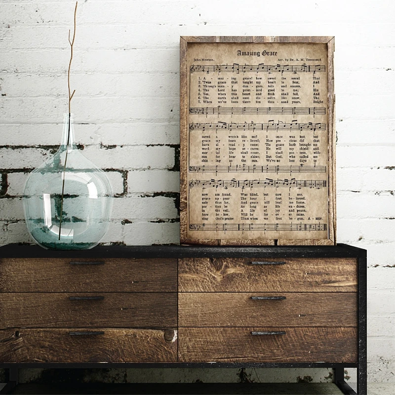 Antique Hym Canvas Art Prints Home Decor