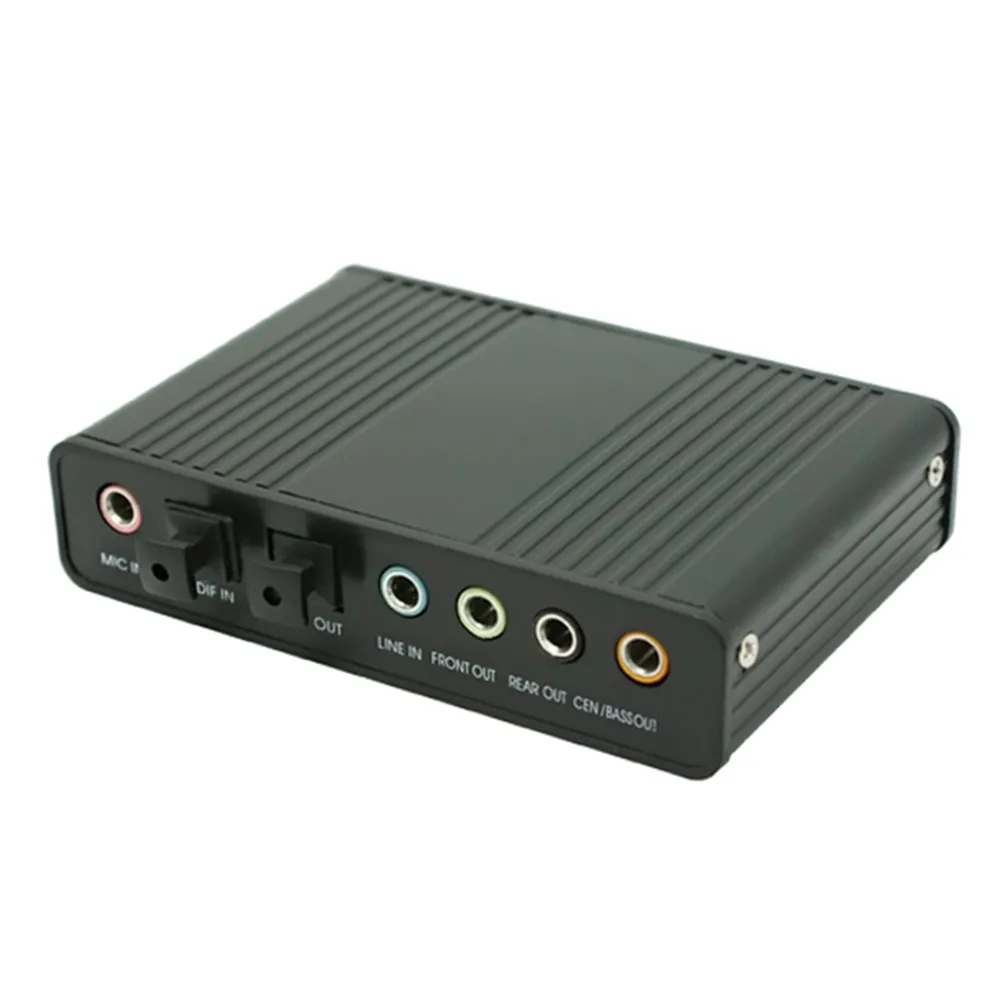 USB 2,0 канальный 5,1 оптический Toslink S/PDIF Аудио Звуковая карта, внешний аудио адаптер конвертер-ПК компьютер ноутбук запись звука