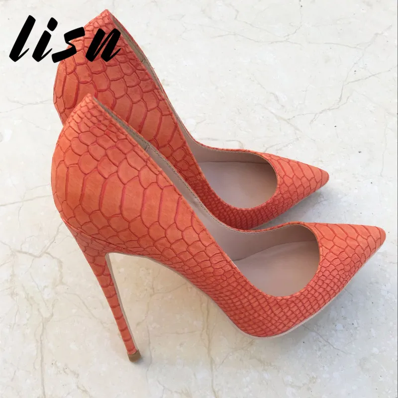 

New Sexy Pointed Toe Pointed Toe Sandals Stilettos Sexy Lady Comfortable Slip On Women Spring Pumps Shoes Women Orange Color