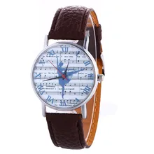 Supper Enjoyable Sizzling Style relogio feminino Excessive High quality Music Spectrum Sample Style Ladies Coloured PU Leather-based Watch Jan12