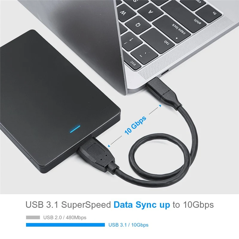 USB C к Micro-B 3,0(Gen2/10G), USB 3,1 type C кабель совместим с MacBook(Pro), Внешний Жесткий драйвер, Galaxy S8/S9/S10, e