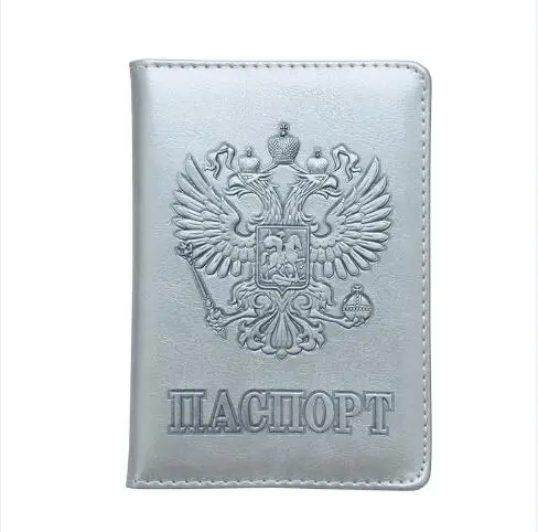 Масло Русский красный Международный стандартный размер женский защитный для паспорта Обложка Водонепроницаемый твердый мужской pu кожаный держатель для паспорта - Цвет: gray