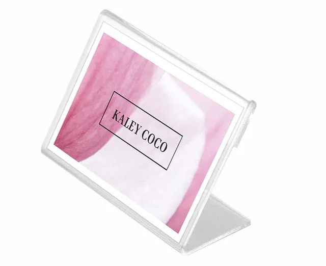 90x60mm 50pcs t 2mm price tag name card display stand l acrylic
