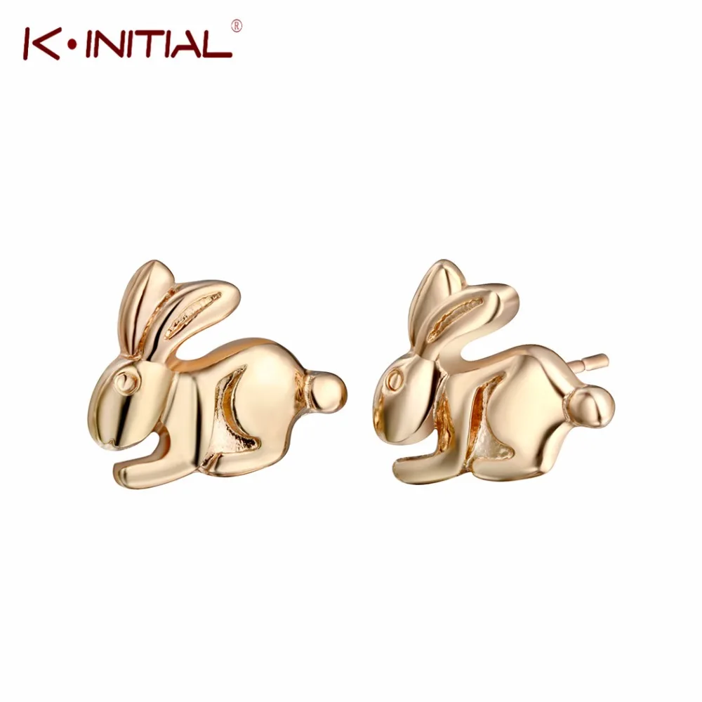 FREE GIFT BAG Silver Plated Easter Bunny Rabbit Stud Earrings Cute Jewellery