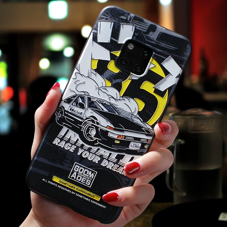 

Initial D ,Moon Astronaut ,Smoking warning embossed Relief case For Huawei Mate 20 Pro , Mate 20 X , mate 20 , mate 20X , Mate20