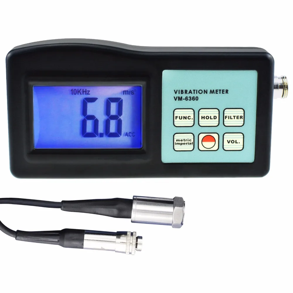 Digital Vibration Meter Vibrometer Gauge Tester Analyzer 10Hz 10kHz