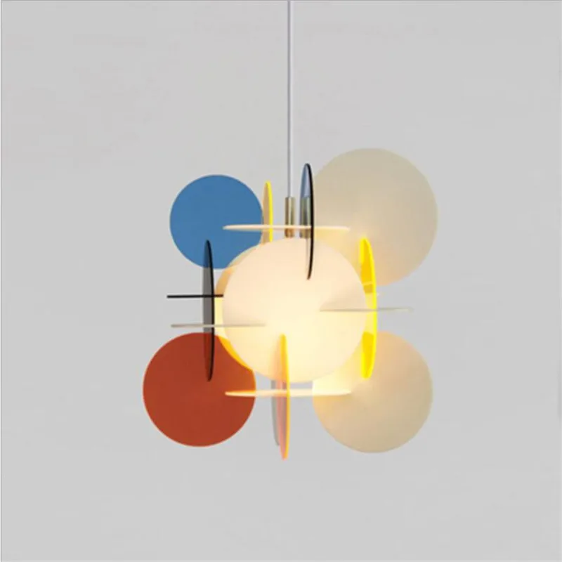 

Post-modern Creative DIY Colorful Acrylic Blocks Pendant Light For Kids' Room Foyer Dining Room Decor Suspension Dia 40cm 1858