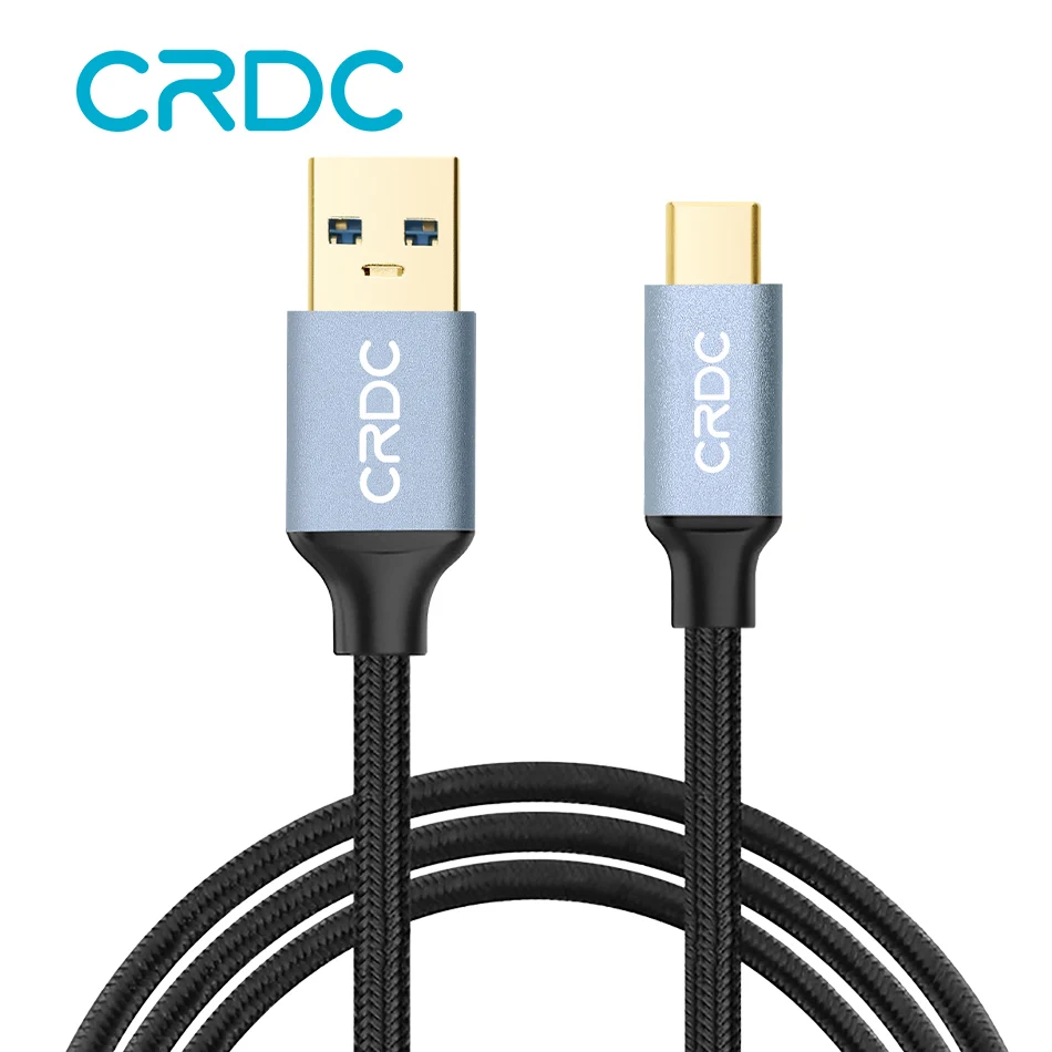 CRDC 3A USB Type C нейлоновый кабель для быстрой зарядки и передачи данных Xiaomi Mi5 Samsung Galaxy