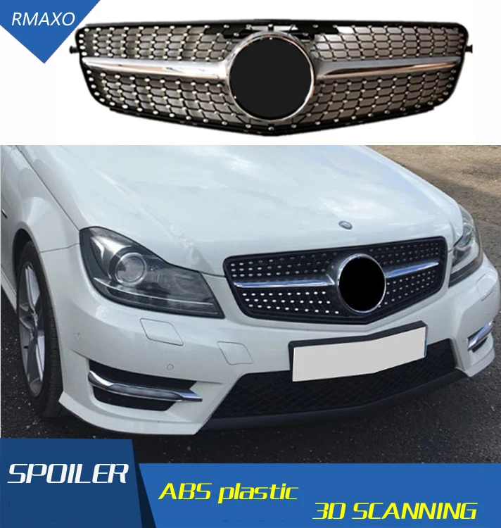 

FOR Mercedes W204 Diamond Style Front Racing Grill Grille for Benz W204 C-class C180 C200 C220 C260 C300 Grill Grille 2008-2013