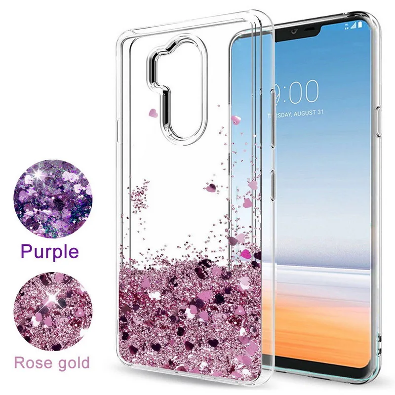 Блестящий жидкий зыбучий песок чехол для телефона LG V40 V30 V20 K4 K10 прозрачный мягкий чехол для LG G7 G6 G5 G4 Q6 Capa