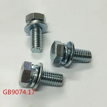 

M4 M5 External Hex Screw Hexagon With Washer Bolts Sems Screws GB9074.17