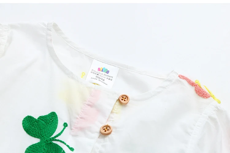 2018 Spring Autumn 3-12 Age Cute Kids Embroidery White Elegant Botton Double Use Short Sleeve Girl Long Sleeve Dress With Belt (6)