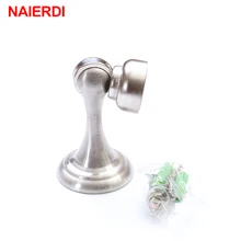 NAIERDI – loquet de porte magnétique en acier inoxydable, raccord de sol avec vis pour la maison, chambre à coucher, matériel de toilette