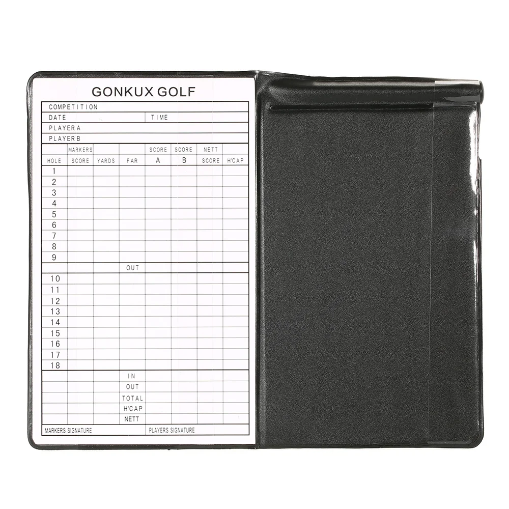 Golf Score Tracker Golf Stat Notebook Score Tracking Card Scorecard Holder with Pencil Golf