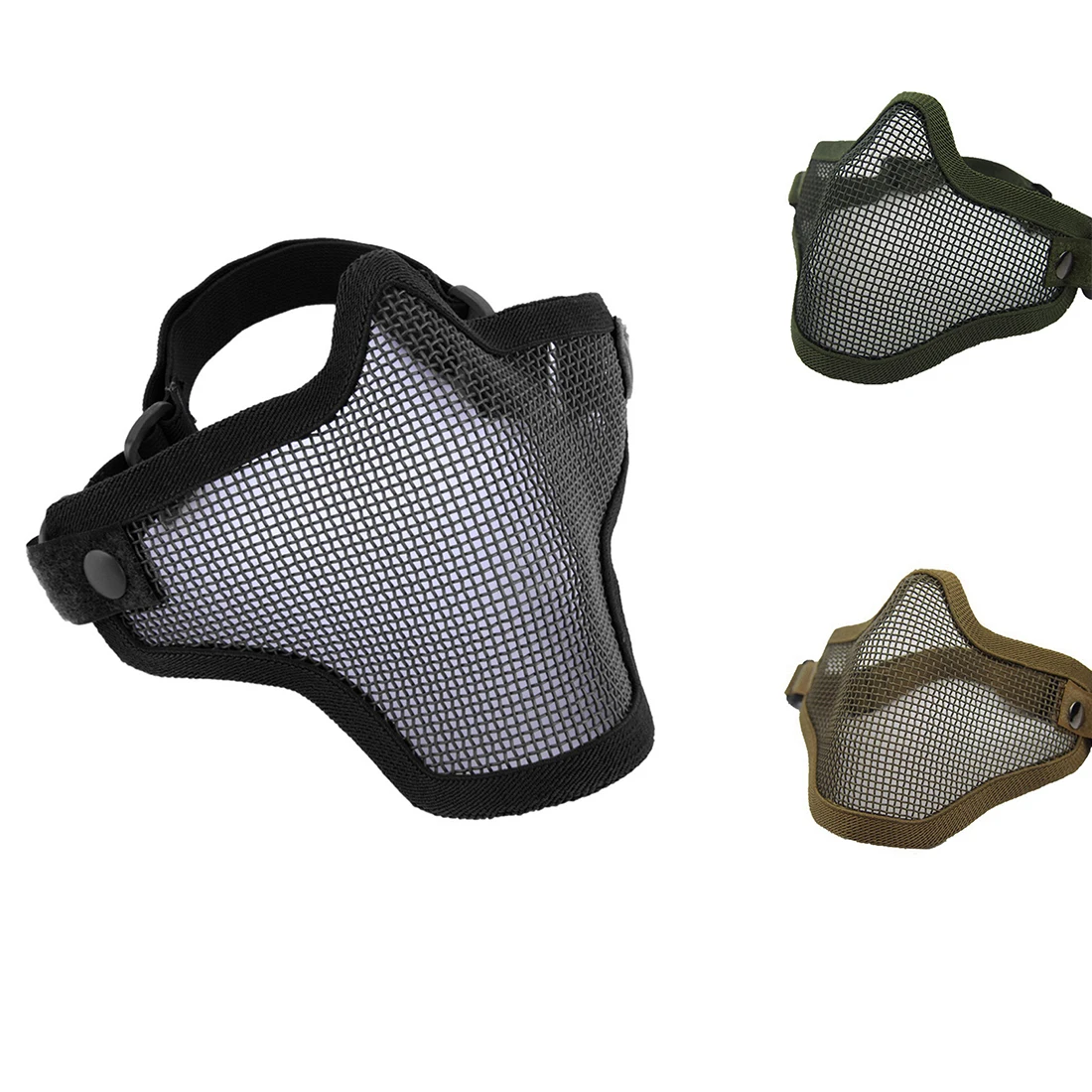 Новинка, полунижняя металлическая сетка для лица, Охотничья тактическая ...