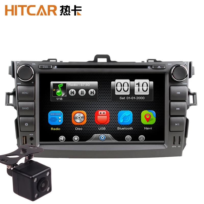 buy Car In Dash 2Din DVD Player Radio Bluetooth Head Unit Stereos with Reverse Camera for Toyota COROLLA 07 11 (Without GPS)
