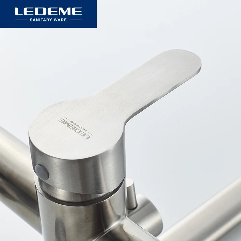 LEDEME смеситель для ванны, смеситель для ванны, смеситель для воды, кран с ручным душа, смесители для ванной из нержавеющей стали L72203