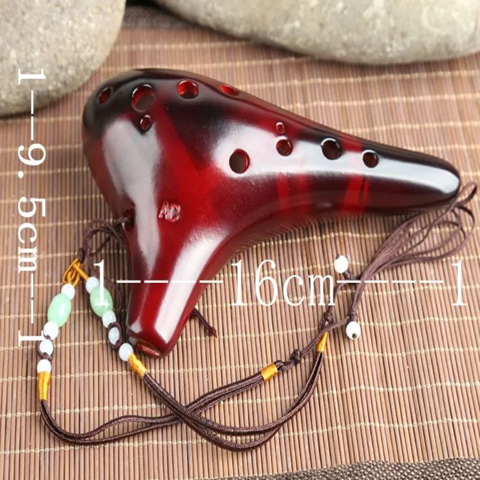 

C tune smoked burning flute /12 hole AC professional teaching flute send teaching materials wholesale manufacturers