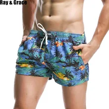 RAY GRACE мужские пляжные шорты летние шорты для серфинга дышащие пляжные шорты спортивный быстрый сухой пляжные Homme бермуды Короткие штаны пляжные шорты