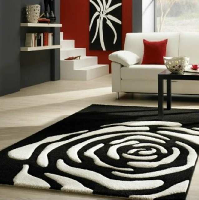 Continental Classical Black and white carpet Manual Acrylic Living room