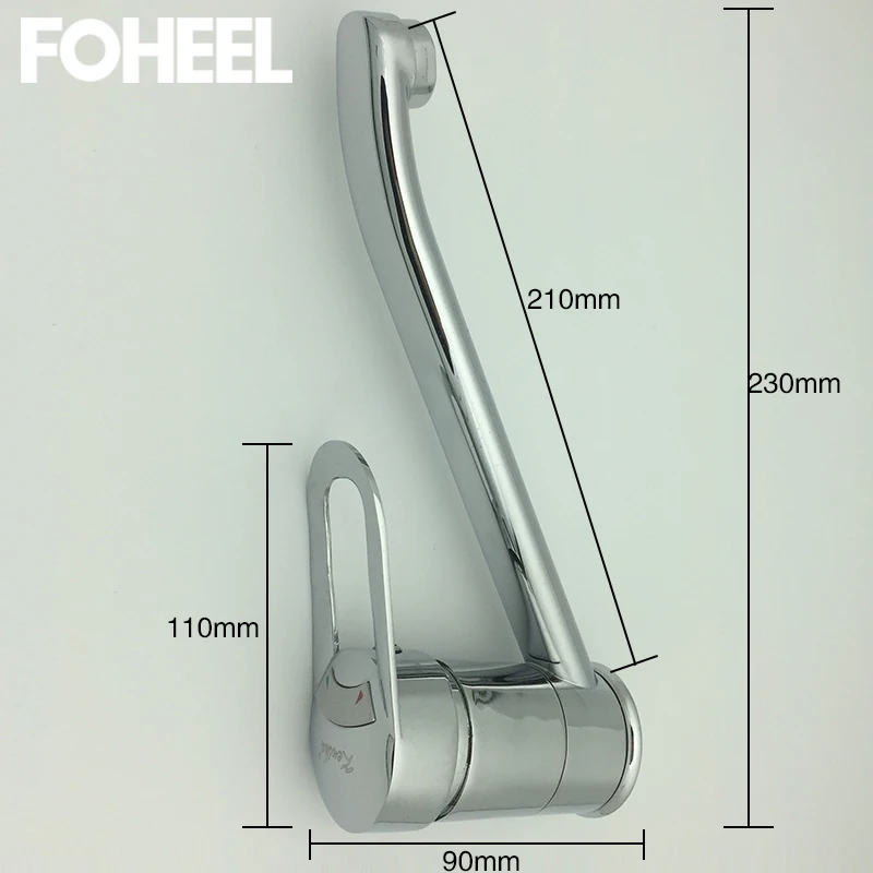 Кухонный Смеситель FOHEEL кран с одной ручкой для горячей и холодной воды длинная