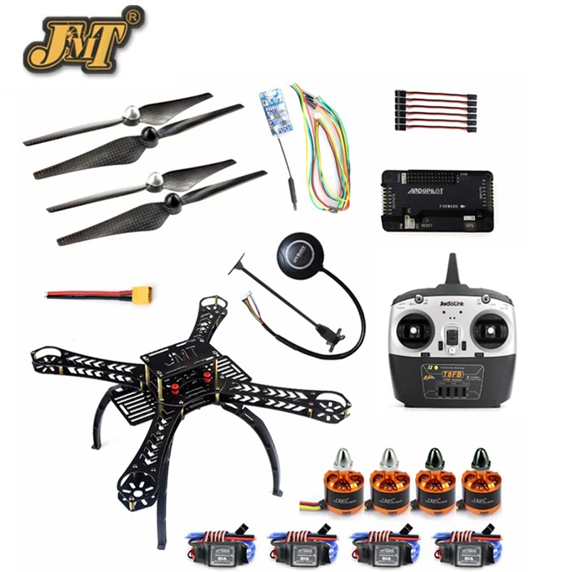 

DIY Kit 4-Axle 2.4GHz RC Quadcopter Drone Headless Mode with APM 2.8 M7N GPS Wireless Wifi Transmission R8EF RX No battery