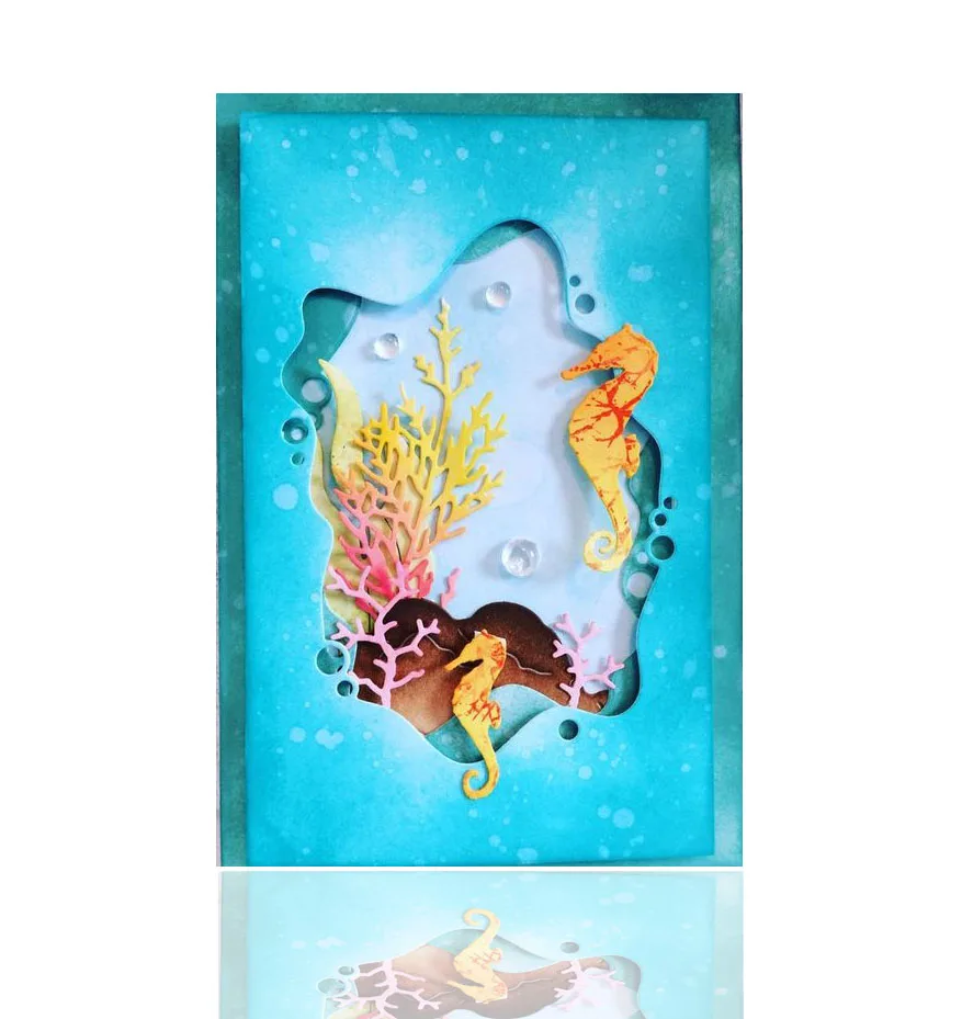 

Water plants corals Metal Cutting Dies Stencils for DIY Scrapbooking Embossing card making Stationery metal dies
