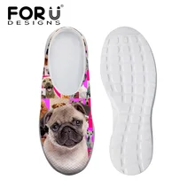 pug dog printed shoes Breathable for hot summer female Flip Flops fashion font b women b
