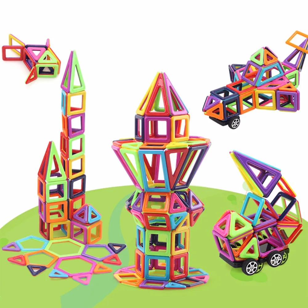 76 шт. магнитные строительные блоки плитки Развивающие Игрушки для маленьких детей DIY подарок