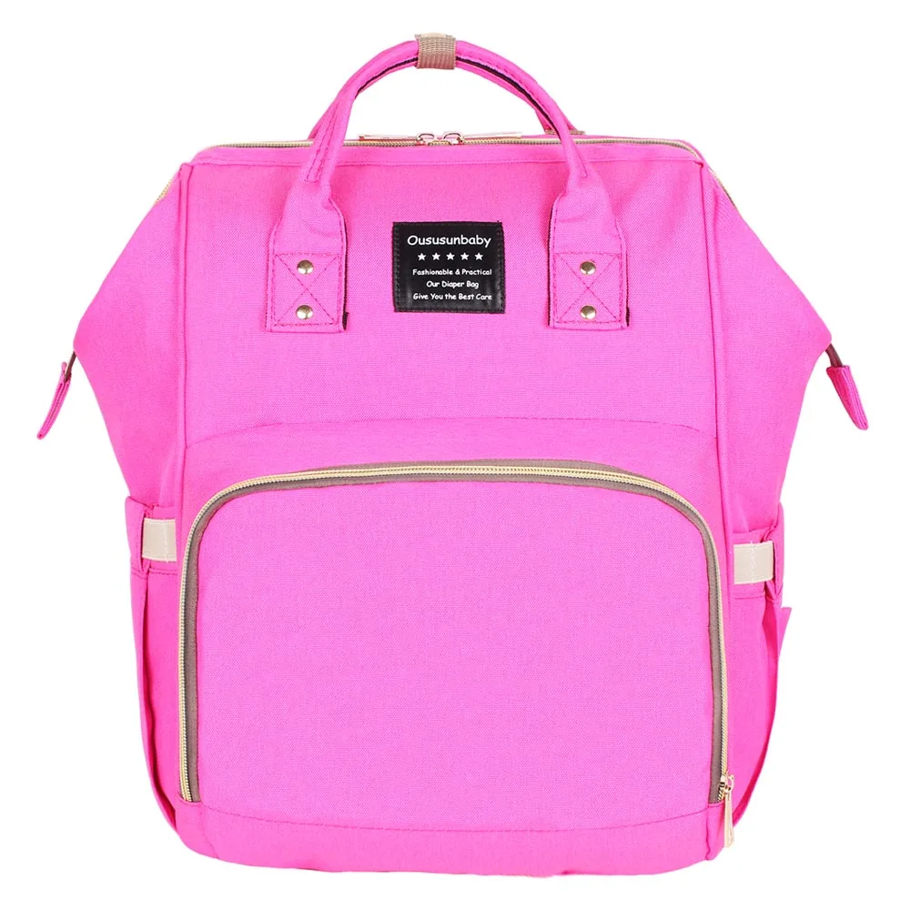 Сумка для детских подгузников, рюкзак для подгузников, сумка для мам, брендовая сумка для мам, Большая вместительная сумка для подгузников, рюкзак для путешествий, сумка для кормления - Цвет: General Rose