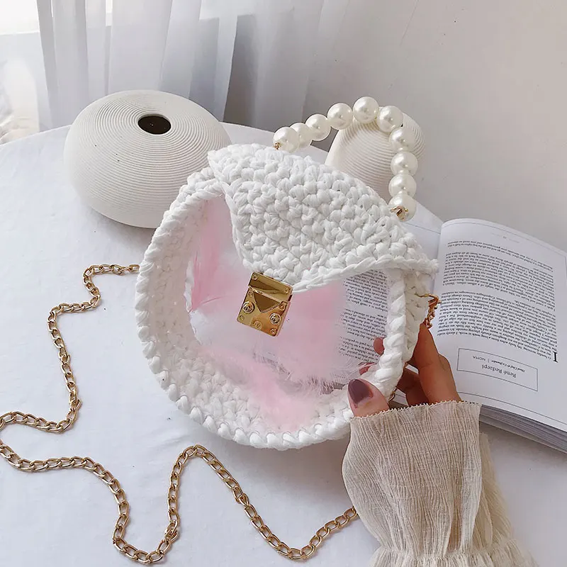 New small bag on female new small round brim joker bag Xuan DIY manual with one shoulder chain handbags