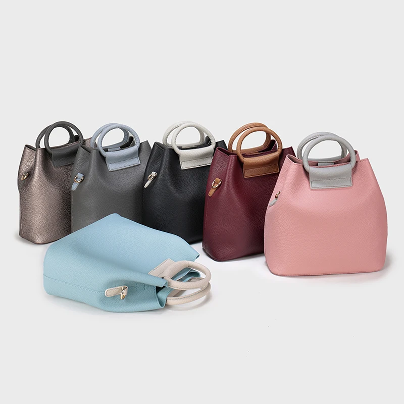 

F-7520 Women Mini Brief Shoulder Bags Soft Litchi Pattern PU Leather Top Handle Bags Ladies High Grade Casual Tote Handbag