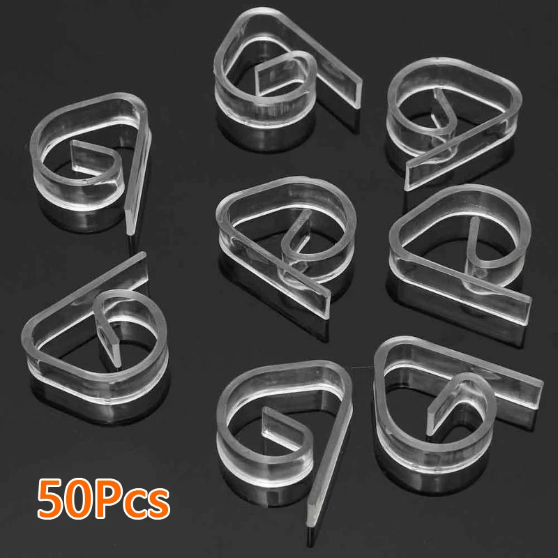 

New 50PCS/set Transparent ABS Tablecloth Clips Reusable For Weddings Party Picnics Kitchen Gadgets