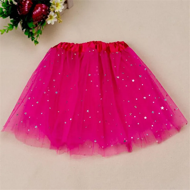 Модные вечерние балетные юбки-пачки принцессы со звездами и блестками для маленьких девочек детская юбка для девочек