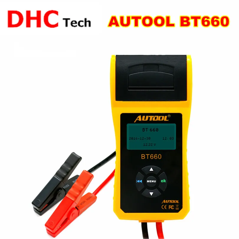 AUTOOL BT660 12V автомобильный тестер нагрузки батареи с принтером BT660/многоязычный