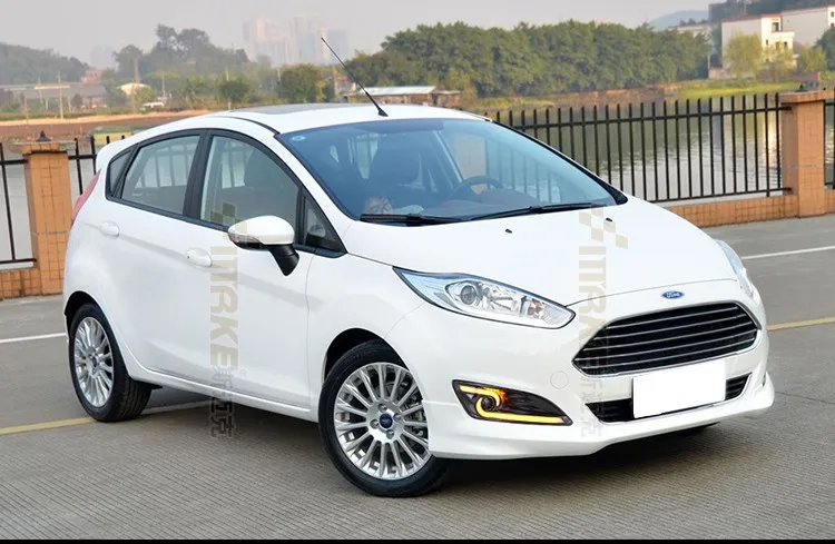 Бесплатная доставка! 12 В 6000 К СИД DRL дневные Бег свет чехол для Ford Fiesta 2013-2015 противотуманная фара рамка туман свет стайлинга автомобилей