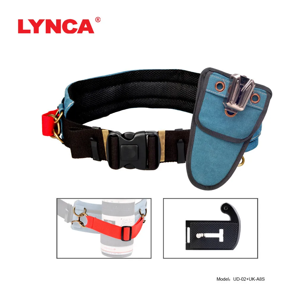 LYNCA ремень для камеры Ремни Многофункциональный фотосъемка ремень рюкзак пояс для скалолазания езда путешествия объектив сумка Пряжка для SLR камеры s - Цвет: UD-02 UK-A8Sblue
