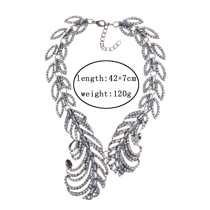 Роскошные Стразы, массивное ожерелье-чокер для женщин, полностью Кристальные открытые чокеры, ожерелье с большим воротником, ожерелье Maxi, ювелирные изделия
