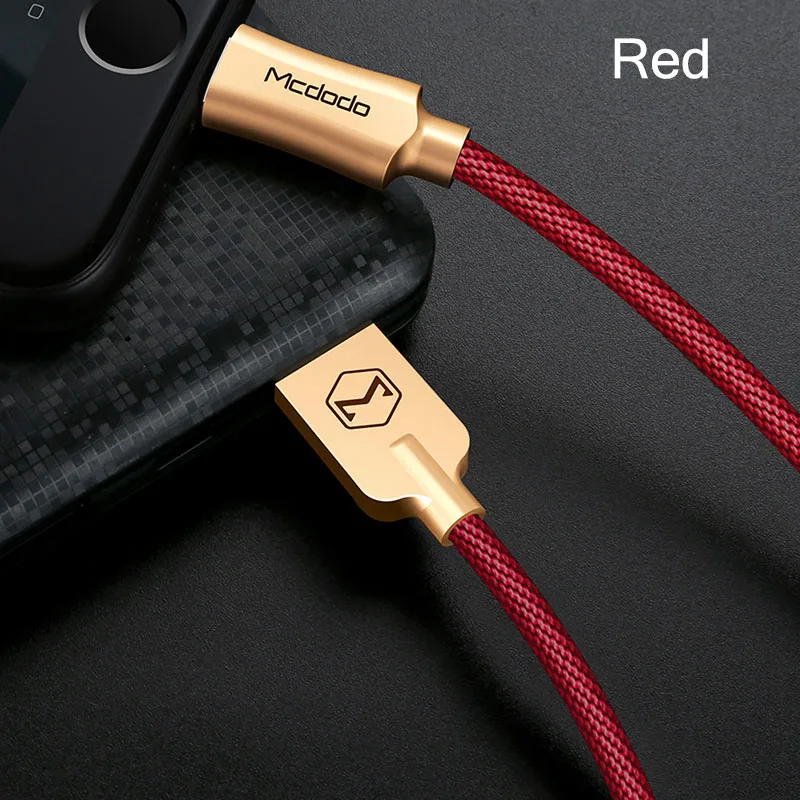 red Кабель Mcdodo Lightning-USB для iPhone 7 Plus, 1,2 A, кабель для быстрой зарядки iPhone, 1,8 м, М, кабель для зарядки iPhone 5S 6 - Цвет: red