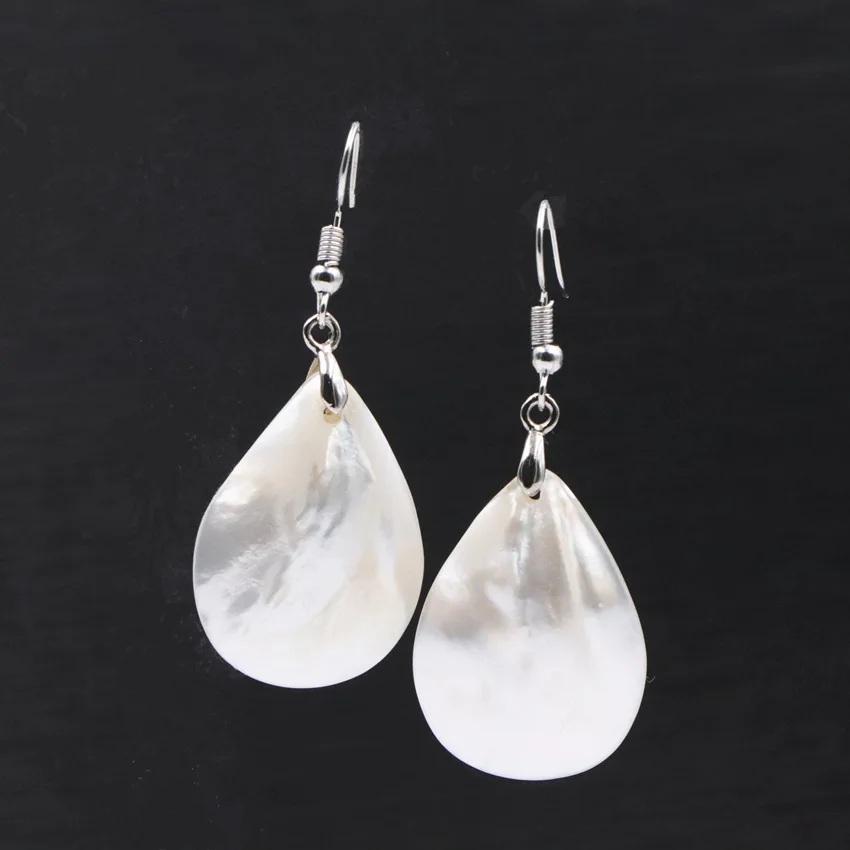 

Elegant Women Earring Natural Pearl Shell Dangle Abalone Paua Statement Water Drop Earrings Eardrop Ear Ornament Jewelry A837