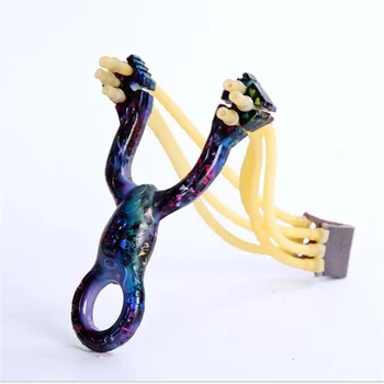 

Powerful Hunting Slingshot With Rubber Band Tubing Solid wood Catapult Professional Tactical Plastic Pocket Sling Shot Ball