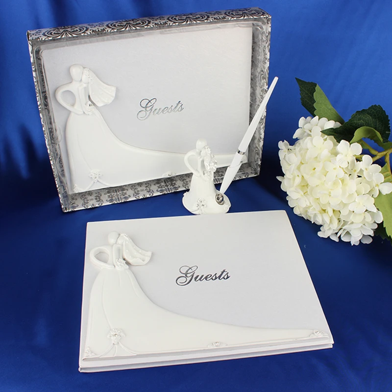 

Groom White Wedding Guest Book Engagement Anniversary Guestbook Album Party Decor Supplies-35