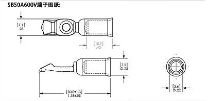 2 шт. силовые продукты SB50 600 в разъем 992G1 красный 8AWG 5952 контактный кабель